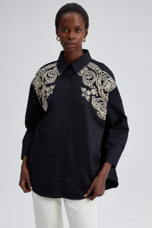 Aylin Oversized Embroidered Shirt