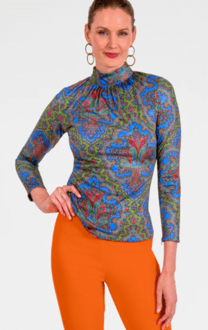 Passion Paisley Scorching High Neck Top